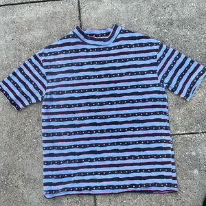 Vintage Single Stitched Strip Shirt size large